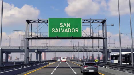 san salvador road sign