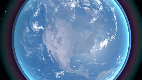 earth from space with north and central america view
