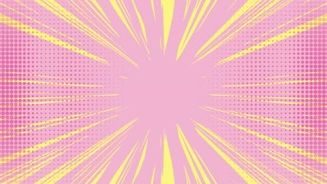 pop art background with polka dots and speed lines.