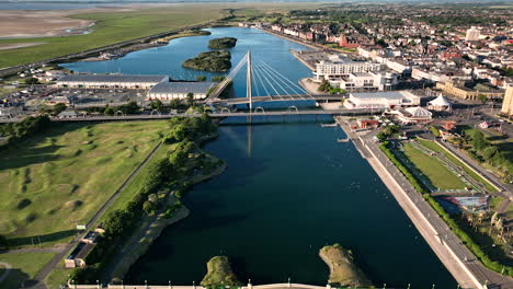 aerial of england southport town