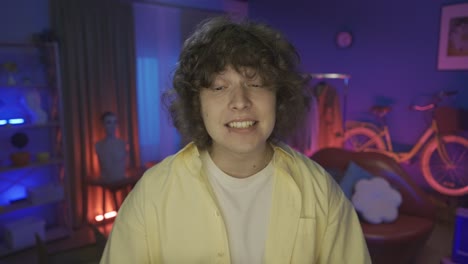 teenager vlogging in a home studio