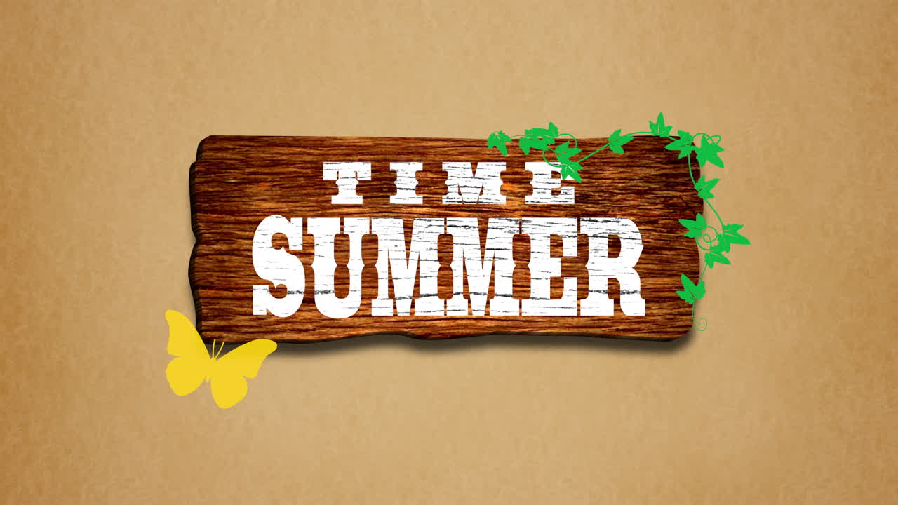 나비와 녹색 잎 나무에 여름 시간