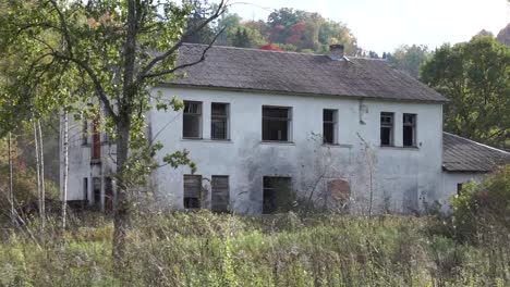 abandoned house during autumn