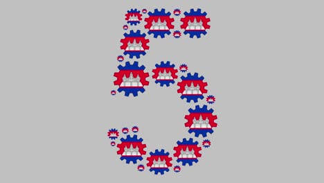número cinco de camboya