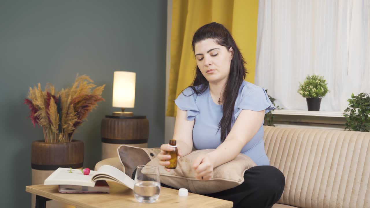 la mujer con el efecto placebo.