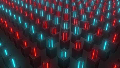 abstract glowing cubes