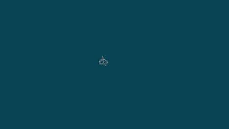 red de iconos de conexiones y hexágonos que se forman contra un fondo azul