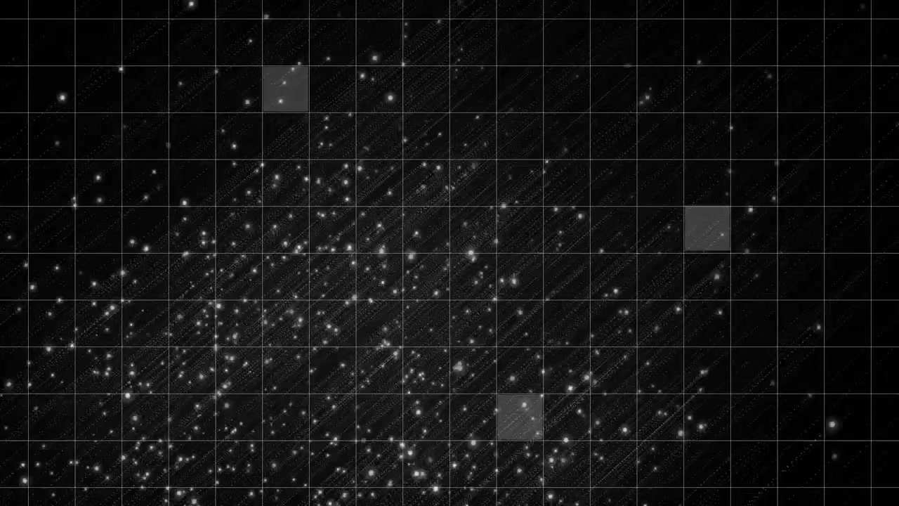 Single gray square appearing near grid border and multiplying mapping starfield cluster progression