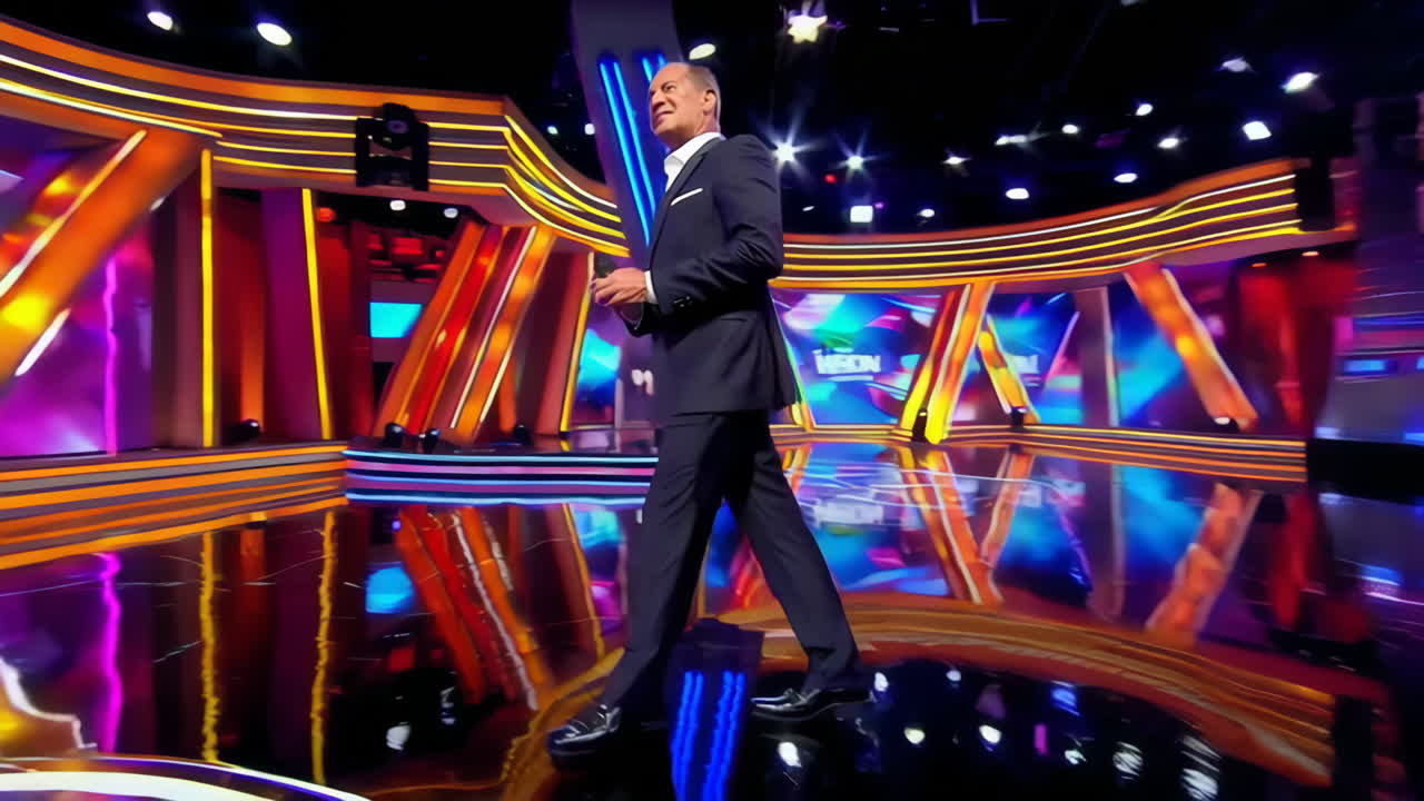 Game Show Host on Stage