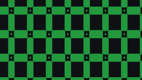 modern green rounded rectangle tile pattern seamless symmetrical grid design with black background and diamond accents slide animation