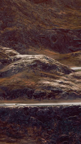 rocky landscape with a stream