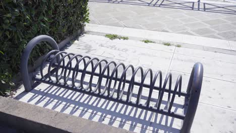 ground empty rack for parking bicycles