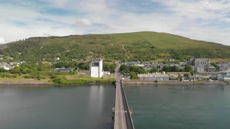 single lane bridge over river