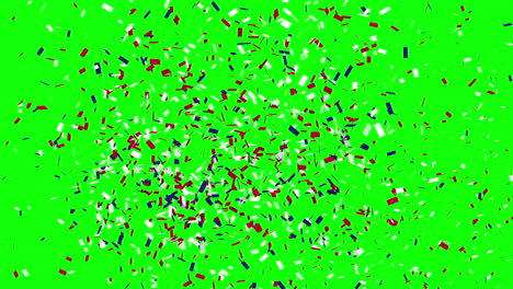 confetti in the colors of the american flag