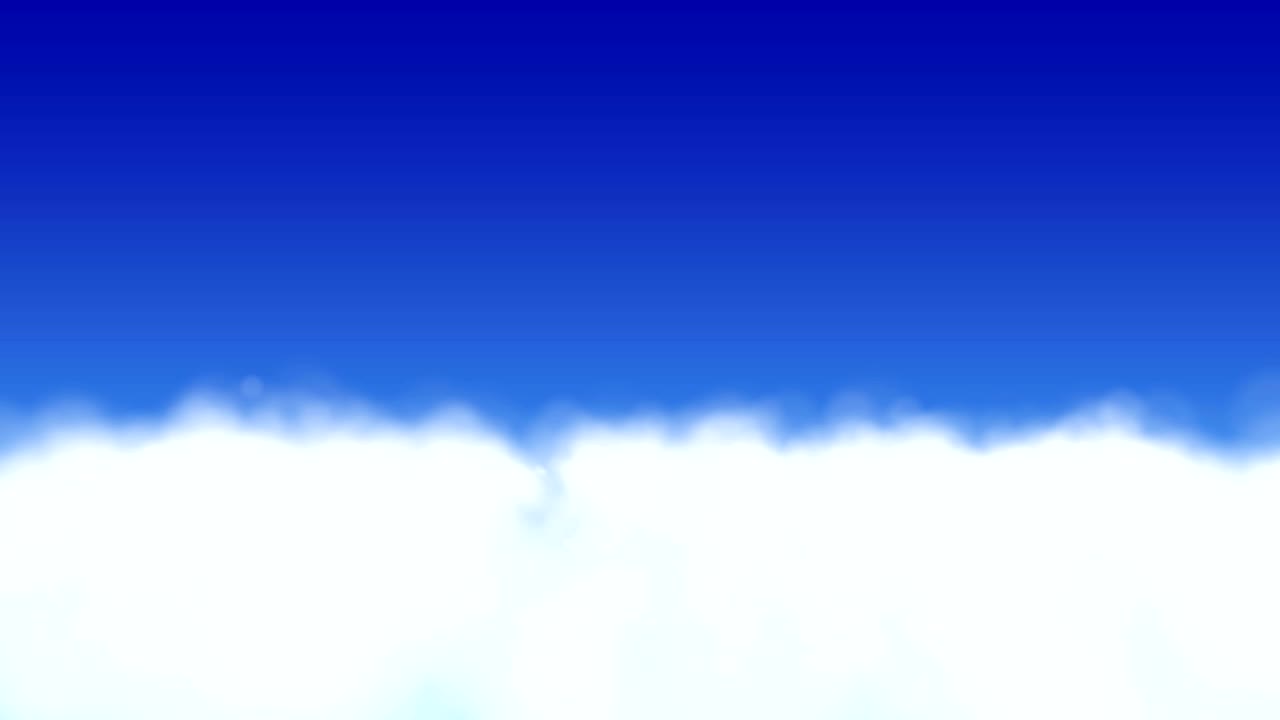 vuelo de animación 4k sobre nubes, en bucle. espacio de copia en el centro para su logotipo y texto. fondo gráfico de movimiento y animación.