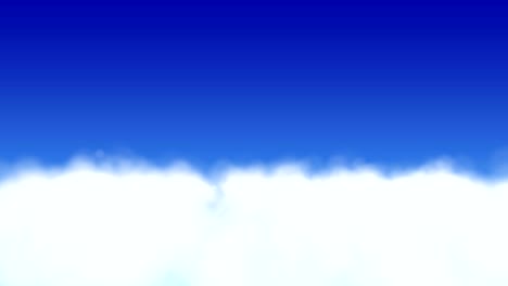 4k animation flight over clouds, loop-able. copyspace on center place for your logo and text. motion graphic and animation background.