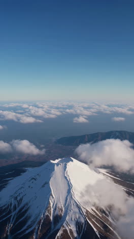 aerial view of mount fuji