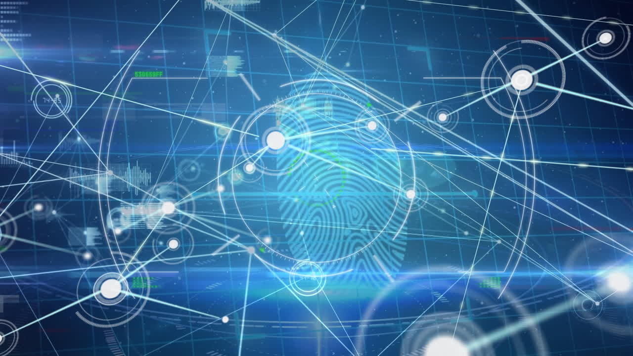 지문 및 데이터 처리를 통해 연결 네트워크의 애니메이션