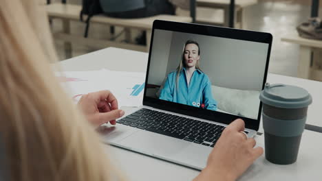 Video Call at a Work Desk