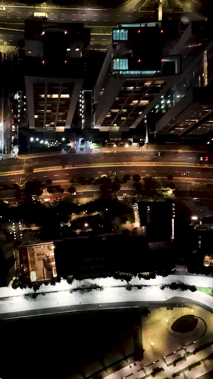 Santa Fe’s urban landscape captured by drone at night