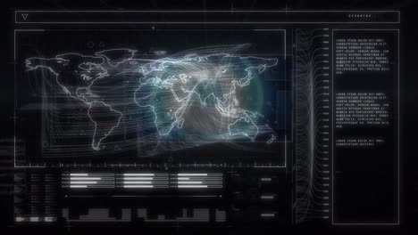 Animation-Eines-Netzwerks-Von-Verbindungen-Auf-Marineblauem-Hintergrund
