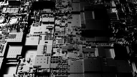 4k futuristic abstract cpu tech background.