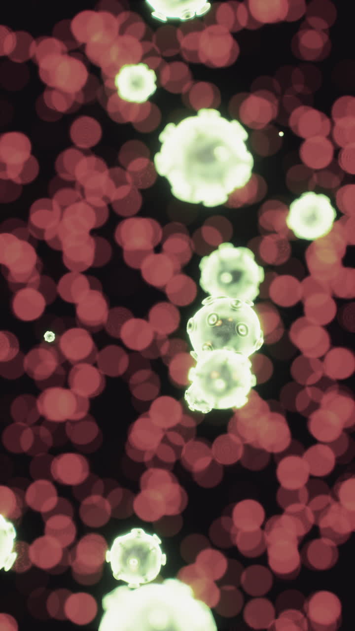 primer plano de un virus bajo un microscopio