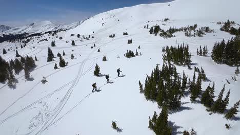 aerial skiing in the back country of the rocky mountains