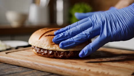 preparing a delicious burger