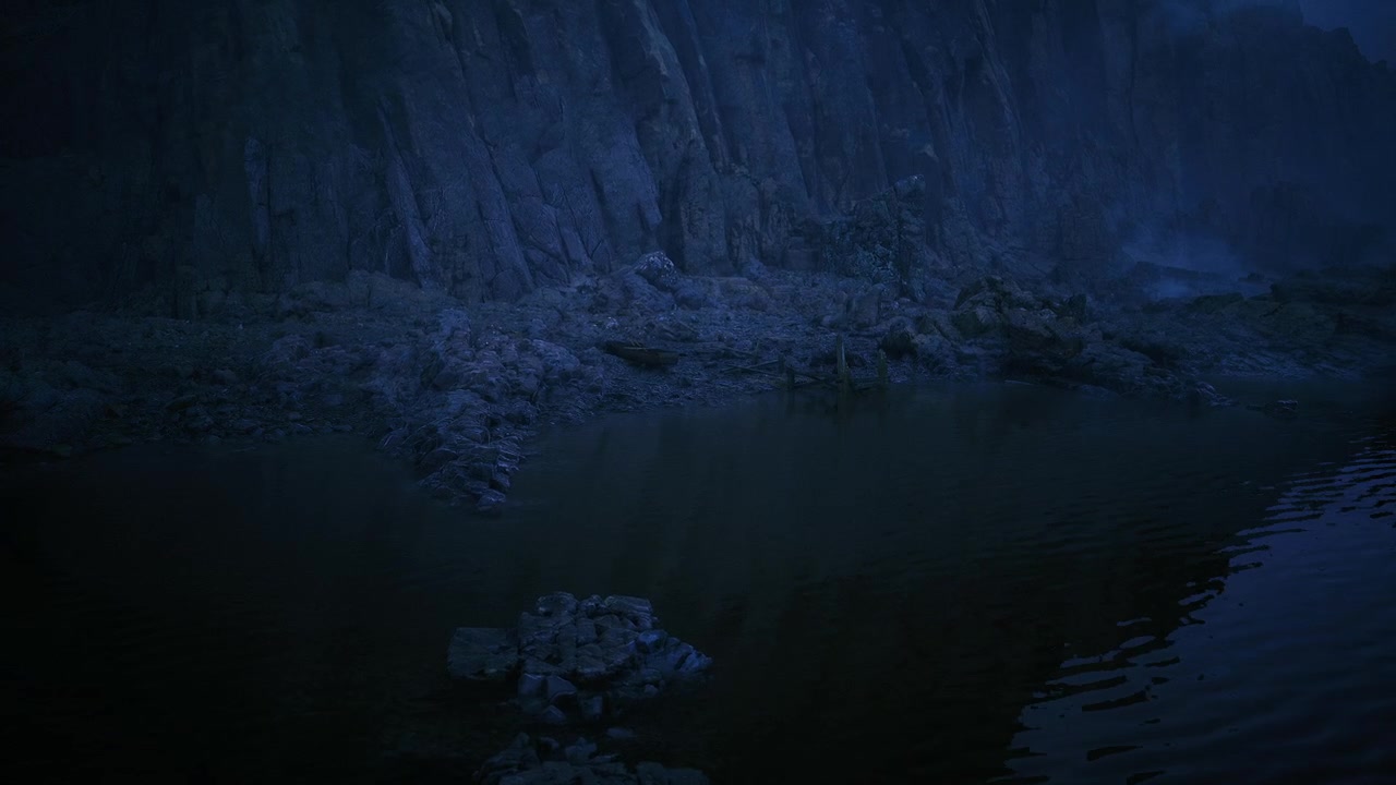 Serene coastal landscape peaceful rockpool scene beneath high cliffs