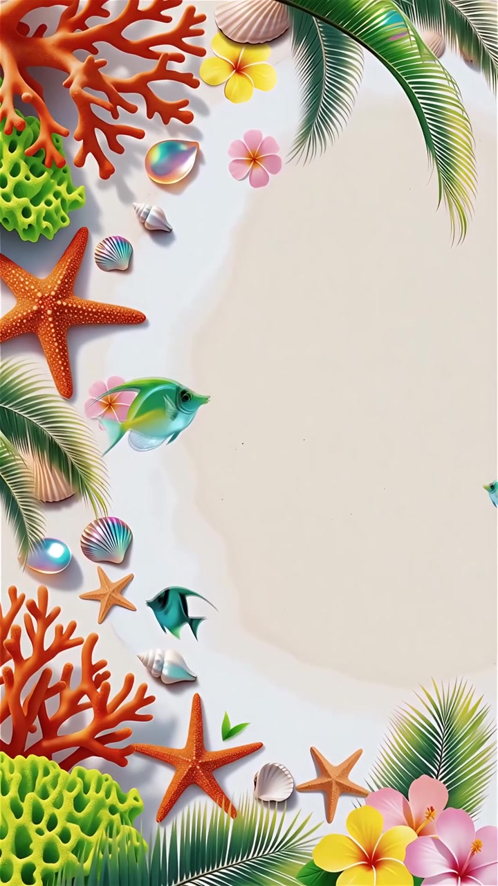 Tropical Summer Background Animation 4K