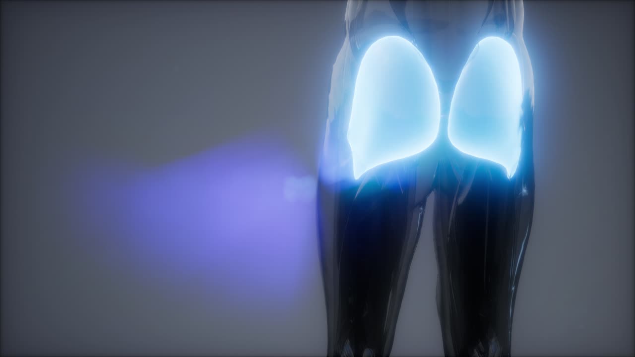 gluteus maximus - leg muscles anatomy animation
