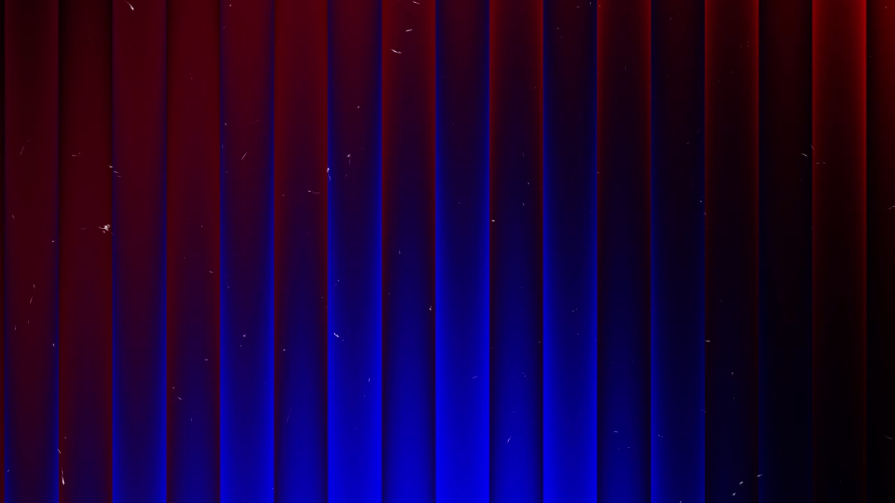 Abstract Geometric Pattern with Changing Blue and Red Light and Film Grain