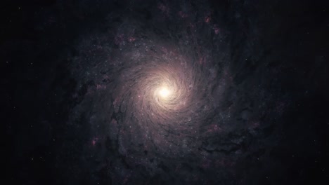 Draufsicht-Auf-Die-Annäherung-An-Eine-Realistische,-Massereiche-Spiralgalaxie