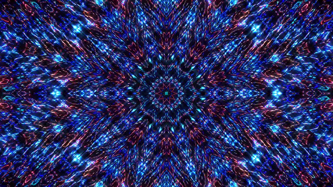 movimiento de onda de línea, forma de círculo colorido, sobre un fondo negro