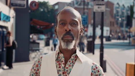 Slow-Motion-Portrait-of-mature-african-american-man