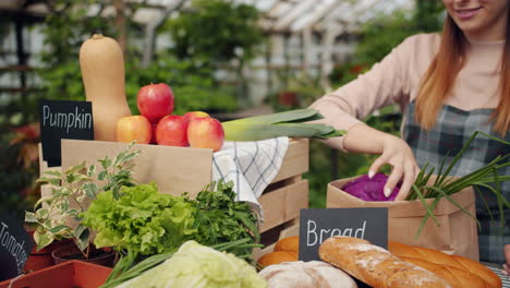 farmers market exchange of produce