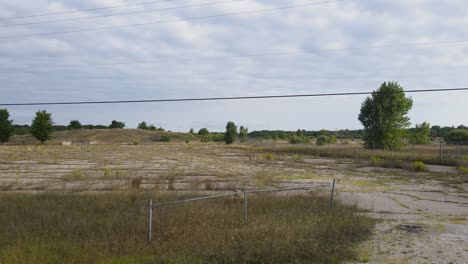 exploring the former parking lot and cement structures of a possible casino build site in muskegon