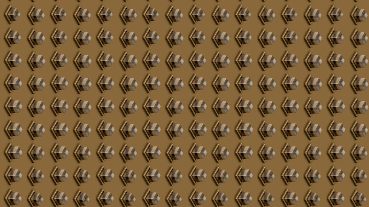 추상적인 이소메트릭 배경 유리 큐브 버튼 수직 파동 움직임