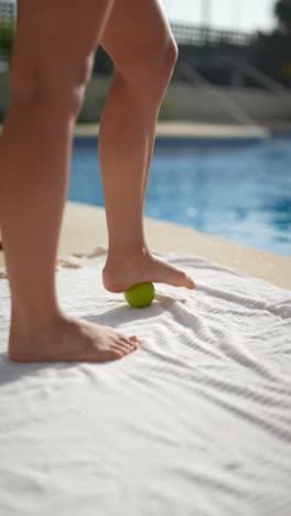 foot massage by the pool