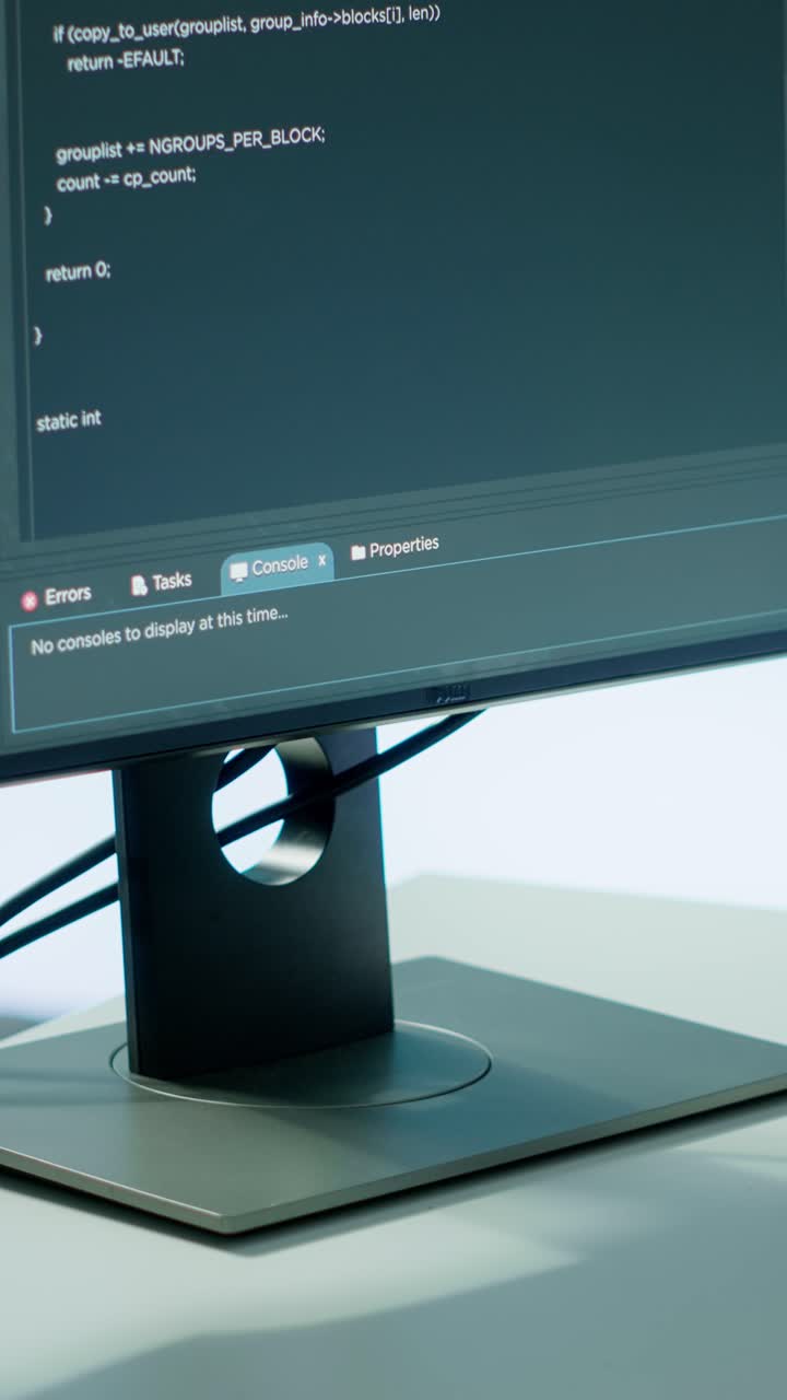 Vertical Video Military professionals in a mission control center employs modern technology