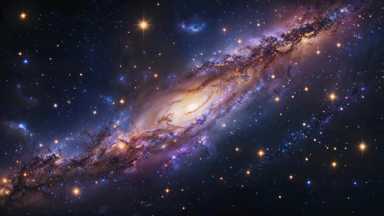 Vibrant Spiral Galaxy in Deep Space