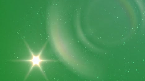 Animation-of-falling-white-molecules-over-green-background