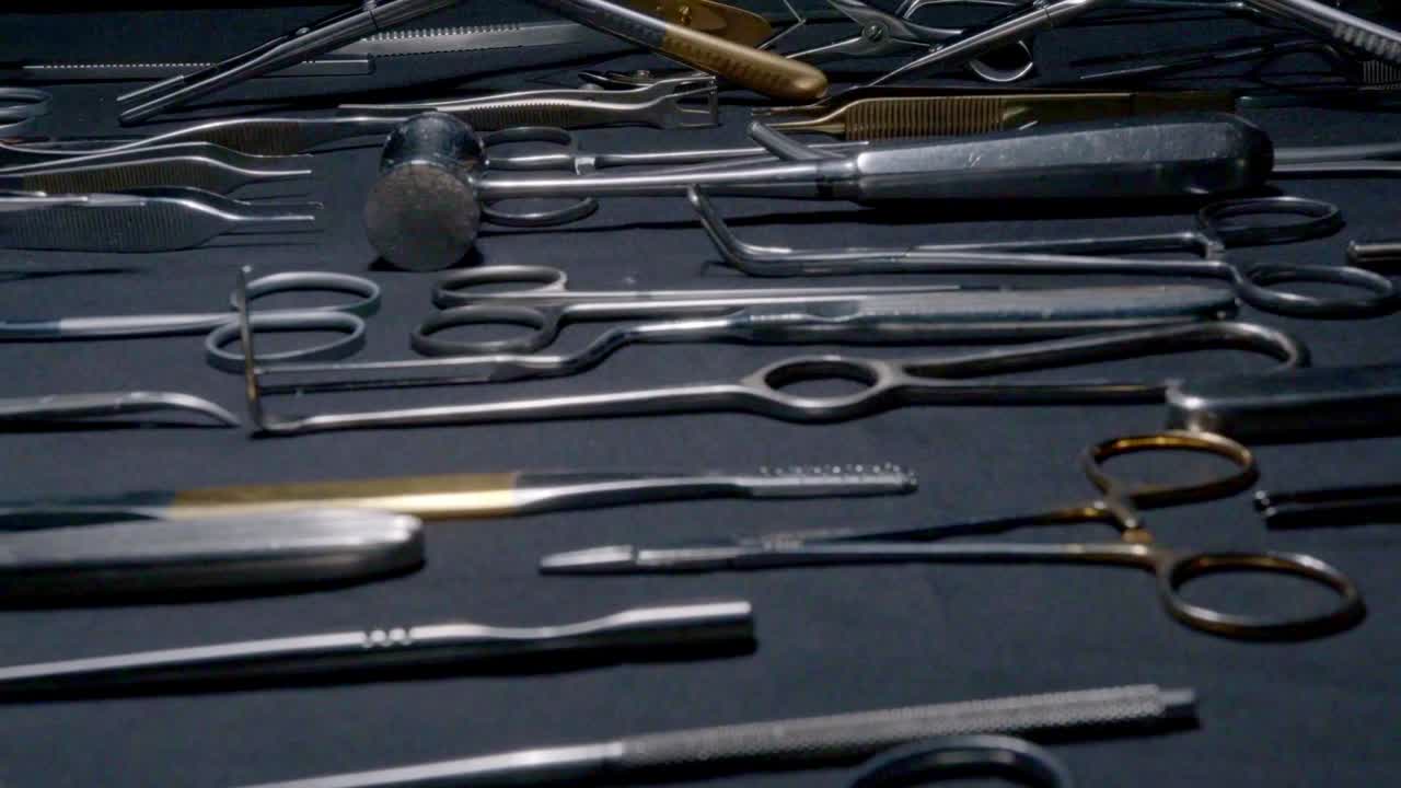 equipamiento médico ángulo de video macro