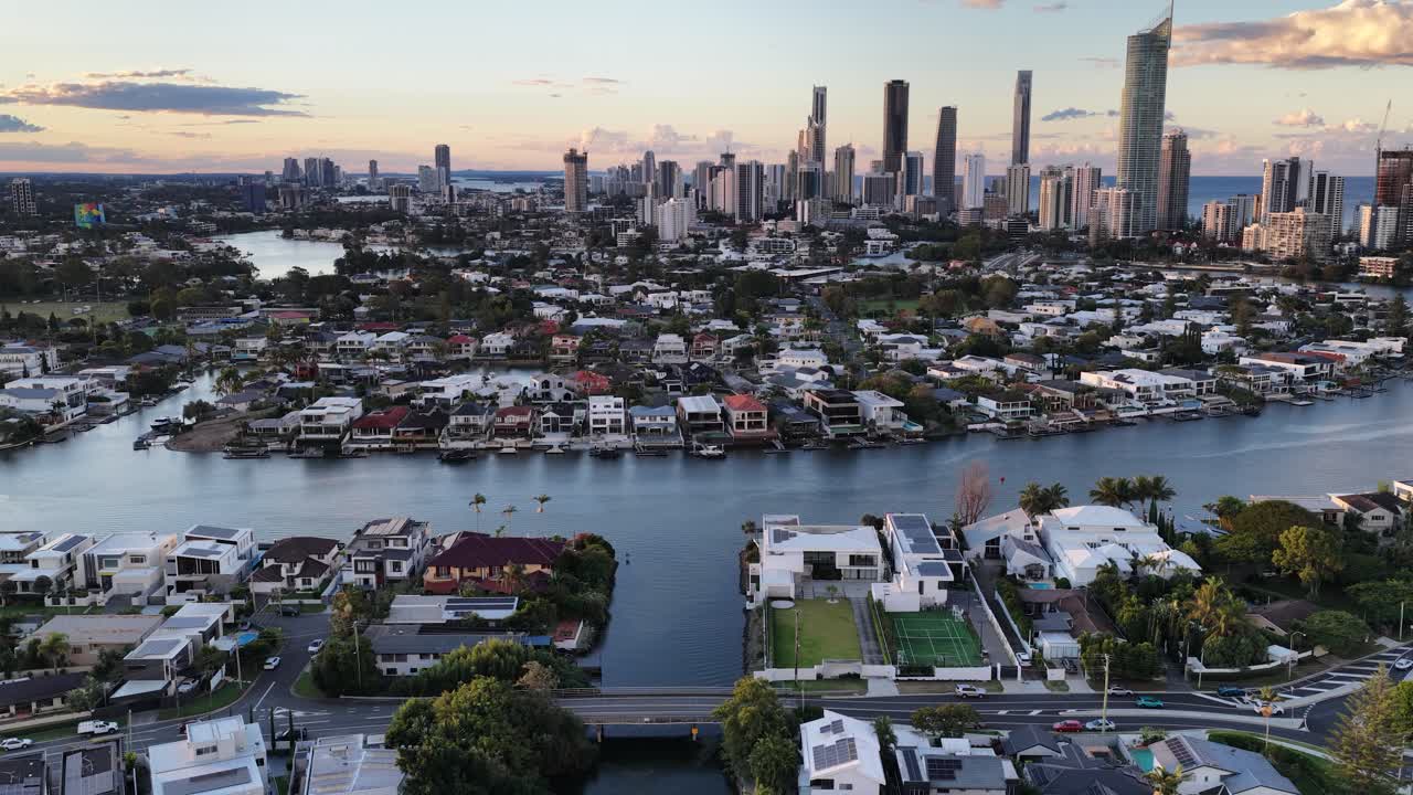 Drone captures stunning cityscape and waterways