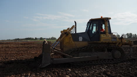 bulldozer at a construction site