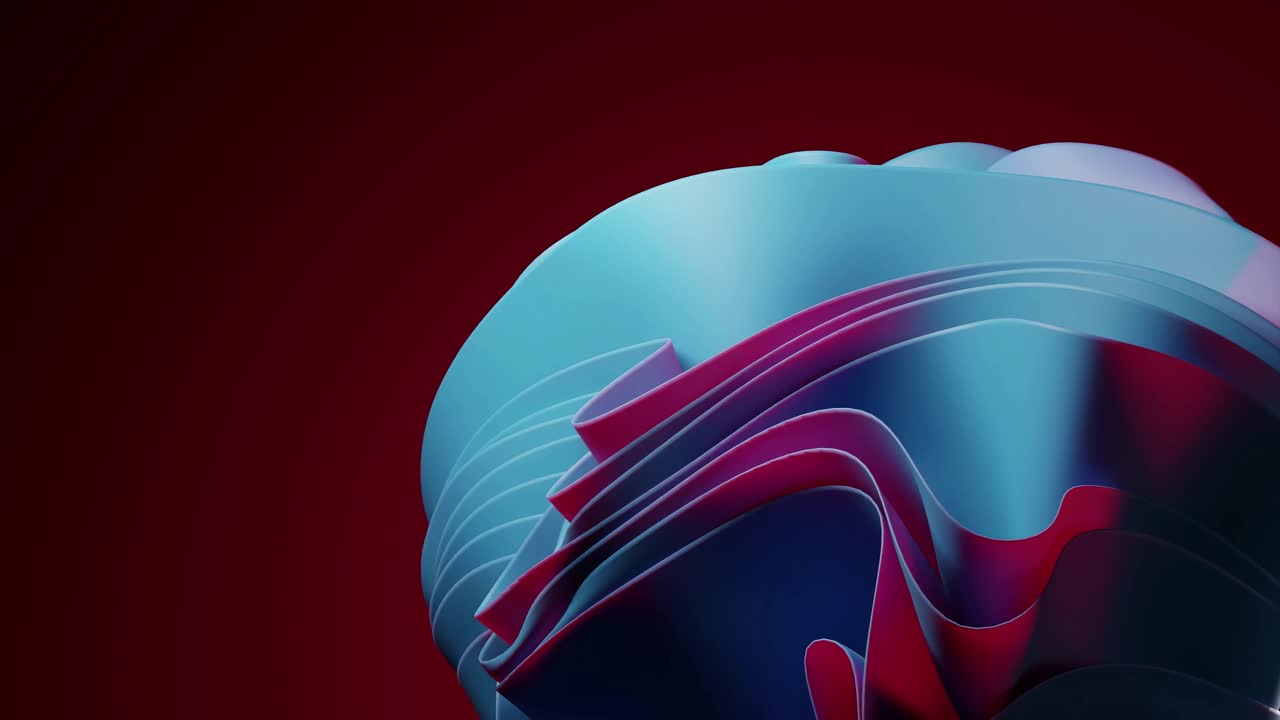 A Ethereal Blue And Red Waves background