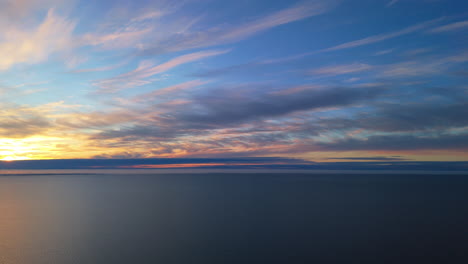 beautiful sunset over the sea with colorful clouds