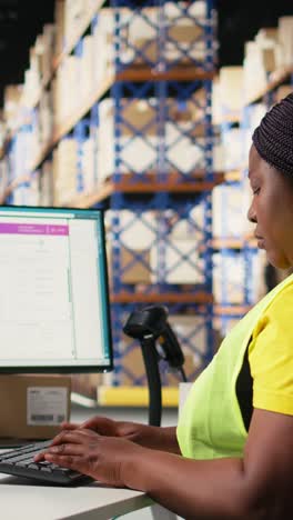 vertical video warehouse supply and demand operations for package tracking,