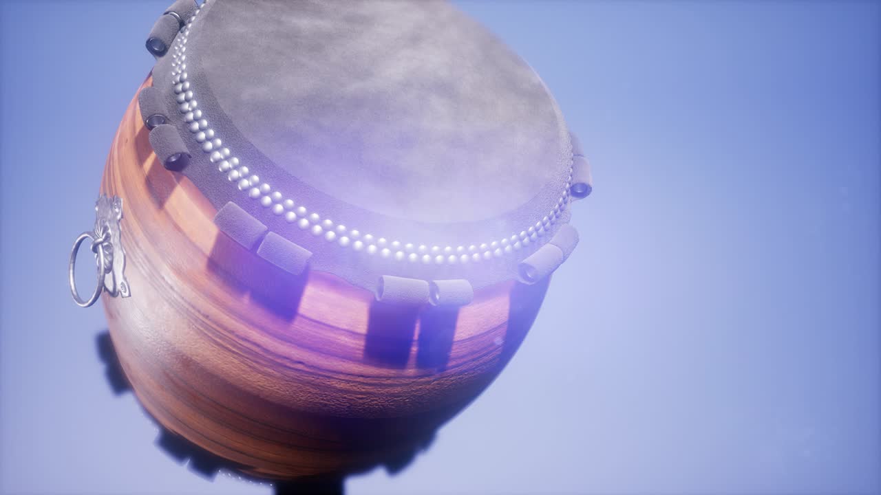 tambor de ramadán con flaires de dof y lente